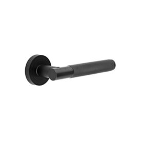Champion FD30/60 Bari Knurled Lever On Rose Door Handle Pack Matt Black