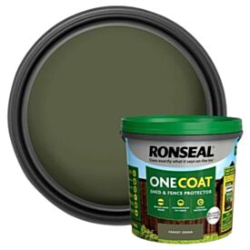 Ronseal One Coat Shed & Fence Protection Forest Green 5L