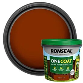 Ronseal One Coat Shed & Fence Protection Medium Oak 5L