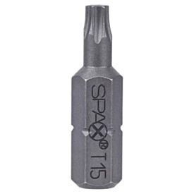 Spax Torx (T-Star) 25mm Screwdriver Bit (T15) (5 Pack)