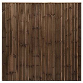Brown Closeboard Feather Edge Fence Panel 1830 x 1500mm