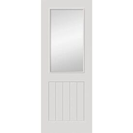 2040 x 826 x 40mm Thames White Primed Half Light Glazed Door