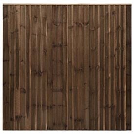 Closeboard Feather Edge Fence Panel Brown