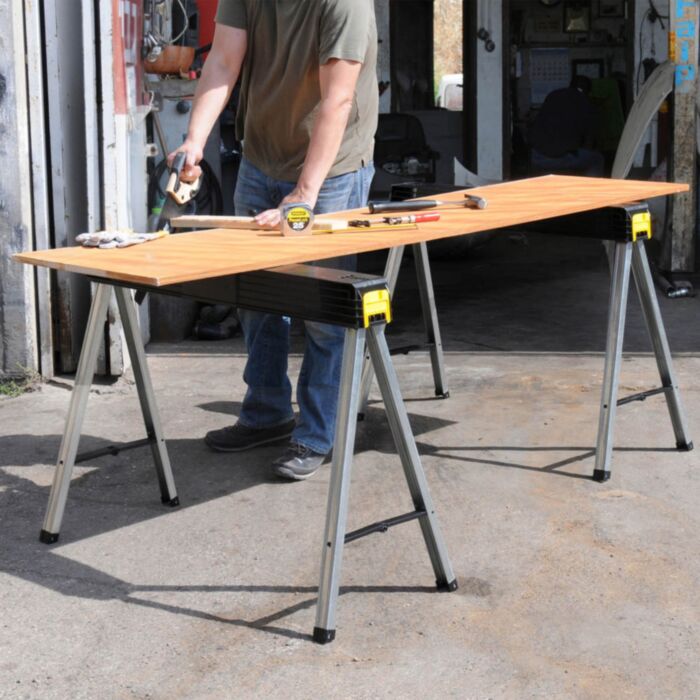 Stanley Folding Metal Leg Saw Horse Twin Pack 197475