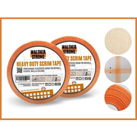 Walther Strong Heavy Duty Orange Scrim Tape 90m x 50mm