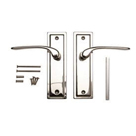 Milano Lever Latch Plate Polished Nickel