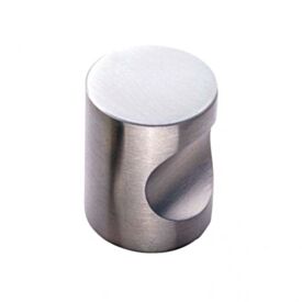 Cylindrical Polished Stainless Steel Cupboard Knob 25mm