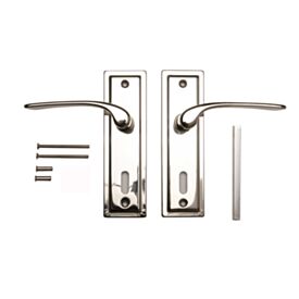 Milano Lever Lock Plate Polished Nickel