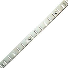 U Section Bookcase Strip 16mm x 2m Nickel Plated