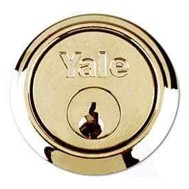 Yale P1109 Polished Brass Rim Cylinder