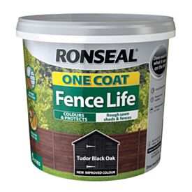 Ronseal RSLOCFLTBO5L Black Oak One Coat Fencelife 5 Litre