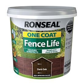Ronseal RSLOCFLDO5L Dark Oak One Coat Fencelife 5 Litre