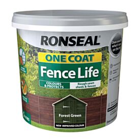 Ronseal RSLOCFLFG5L Forest Green One Coat Fencelife 5 Litre