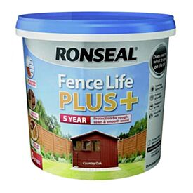 Ronseal RSLFLPPCO5L Country Oak 5 Year Fencelife Plus 5 Litre
