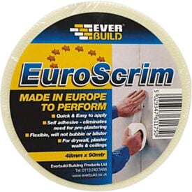 Everbuild EVB2EURO48 EuroScrim Fibre Joint Tape 90m Roll
