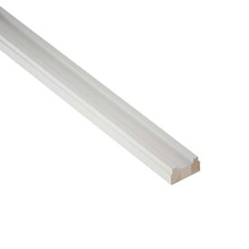 White Primed BR2.432W Baserail 32 x 62 x 2400mm For 32mm Spindles