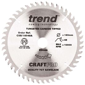 Trend Craft 16048 160mm 48 Tooth Plunge Circular Saw Blade