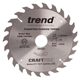 Trend Craft 18424A 184mm 24 Tooth Circular Saw Blade