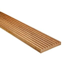 27 x 145mm Balau Hardwood Decking Reeded / Ribbed