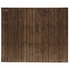 Brown Closeboard Feather Edge Fence Panel 1830 x 1500mm