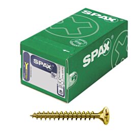 Spax Yellow Pozi Countersunk Woodscrew 3.0 x 25mm (Box 200)