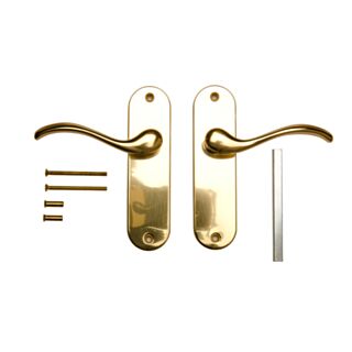 Zurich Lever Latch Plate Polished Brass