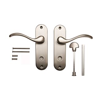 Zurich Lever Bathroom Plate Satin Nickel
