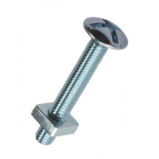 Roofing Nut & Bolt M6 x 25mm Pack of 20 Zinc Plated