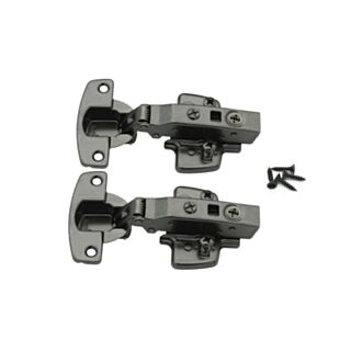Hettich Clip-On 110° Overlay Soft Close Hinge Black (Pack of 2)