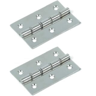 75mm Double Washered Butt Hinge Polished Chrome (Pair)