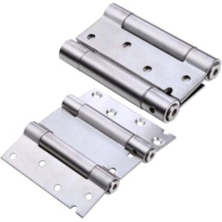 125mm Double Action Spring Hinge Grey (Pack of 2)