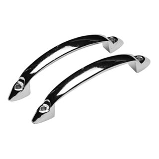 Curved D Handle Small Front Fix Polished Chrome (2 Pack)