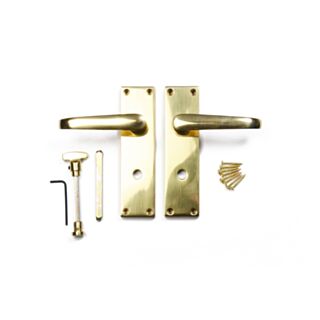 Victorian Straight Lever Bathroom Polished Brass