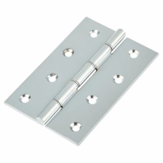 100mm Double Washered Butt Hinge Polished Chrome (Pair)