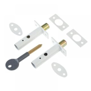 Door Security Bolt White Pack of 2 P2PM444WE2