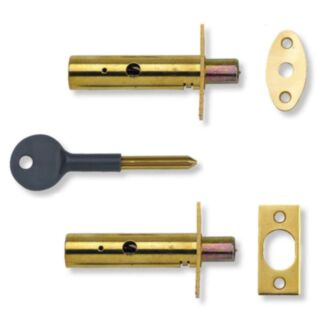P2PM444PB2 Polished Brass Door Security Bolt (2 Pack)