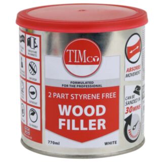 Timco 357459 2 Part Wood Filler White 770ml