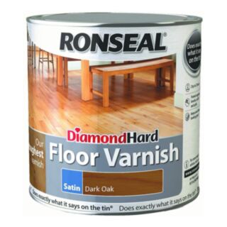 Ronseal Diamond Hard Floor Varnish 2.5ltr Dark Oak