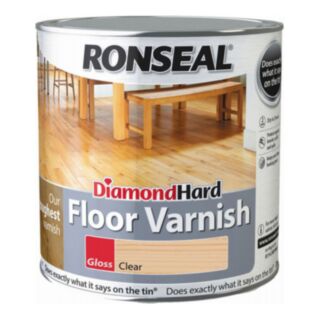 Ronseal Diamond Hard Clear Floor Varnish Gloss 2.5ltr