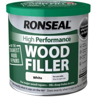 Ronseal 32287 White High Performance Wood Filler 1kg