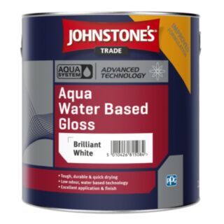 Johnstones 306886 White Aqua Gloss 1 Litre