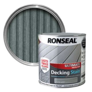 Ronseal RSLNUDSSG25L Stone Grey Decking Stain 2.5 Litre