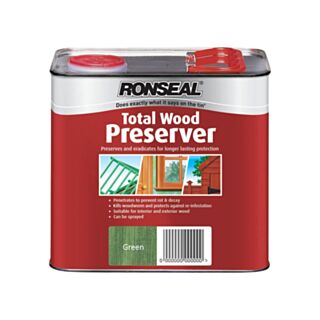 Ronseal RSLTTWPGR25L Green Wood Preserver 2.5 Litre
