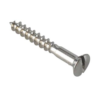 Woodscrew Slotted Chrome Csk 6 x 1 Pack of 25