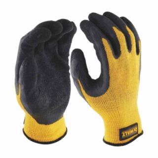 DeWalt DPG70L Gripper Yellow Knit Back Latex Gloves