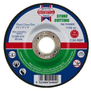 Faithfull Cutting Wheel DP 115 x 3.2mm Stone