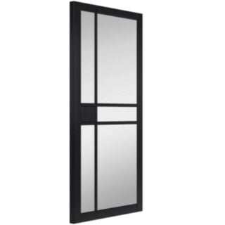 1981 x 762 x 35mm City Black Door Clear Glazed (Pre-finished)