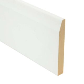 18 x 144mm fin. Primed MDF Chamfered Skirting