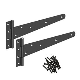450mm Medium Tee Hinge Black (Pair)
