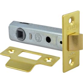 64mm Electro Brass Mortice Tubular Latch